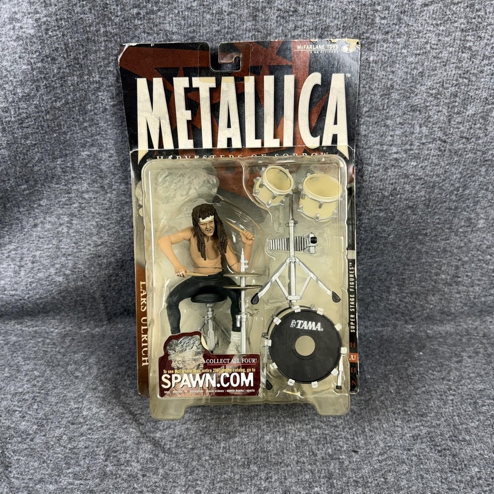 Vintage 2001 Metallica Lars Ulrich Action Figure McFarlane Toys Stage Boxed‎